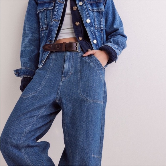 Free People Midnight Voyage Harem Barrel Crop Jeans - Picture 2 of 16